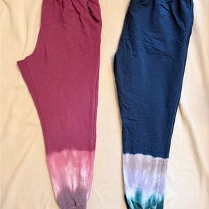 Women’s Tie-Dye Jogger Pants - Multicolor Time and Tru Sz L (12-14)